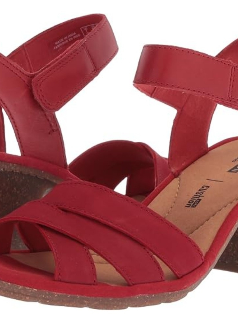 Clarks Red Strappy Women's Sandals